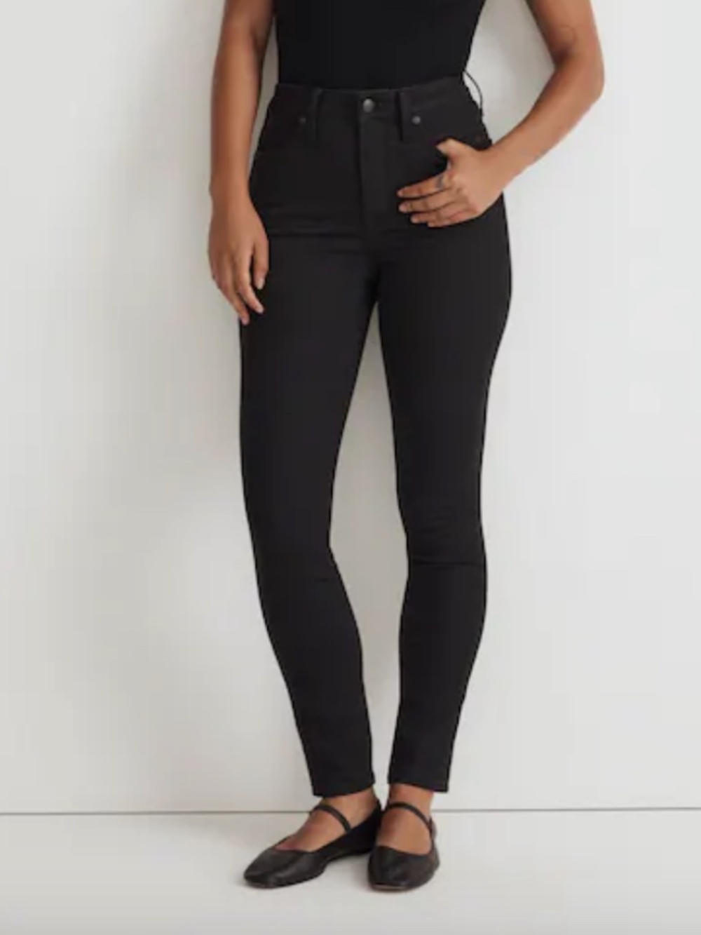 NWT Madewell Curvy High Rise Skinny Jeans - Black (25P)